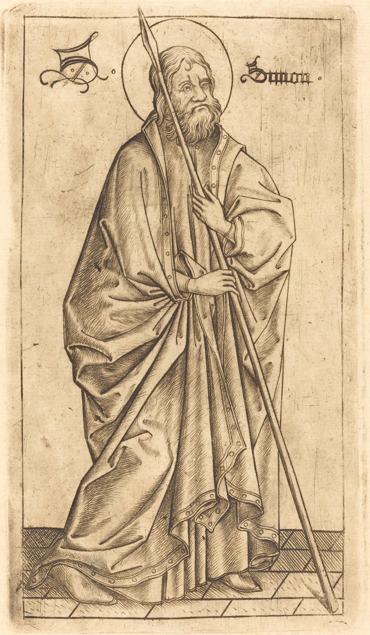 Szent Tamás (?) vagy Szent Simon (?) alkotó: Israhel van Meckenem after Master E.S.