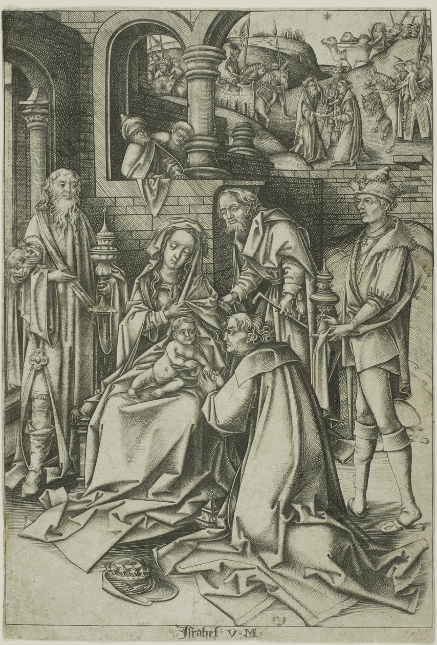 A bölcsek imádása alkotó: Israhel van Meckenem the younger