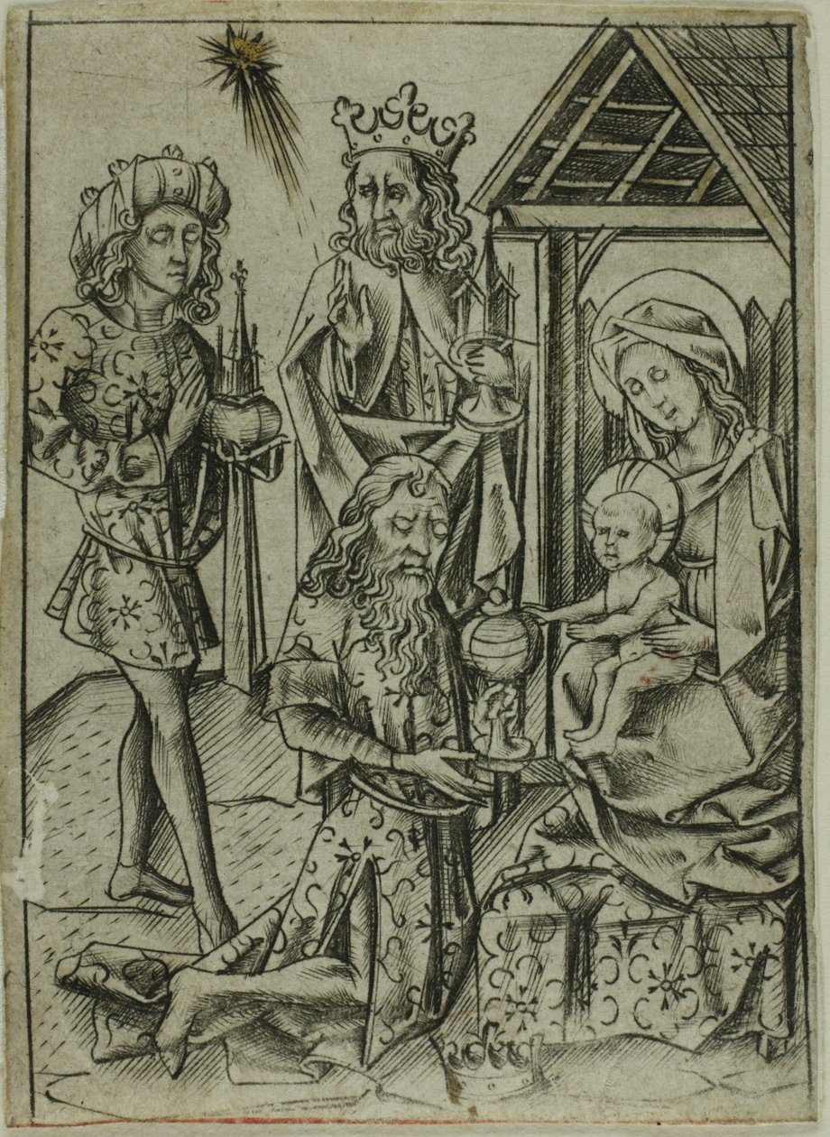 A bölcsek imádása alkotó: Israhel van Meckenem the younger