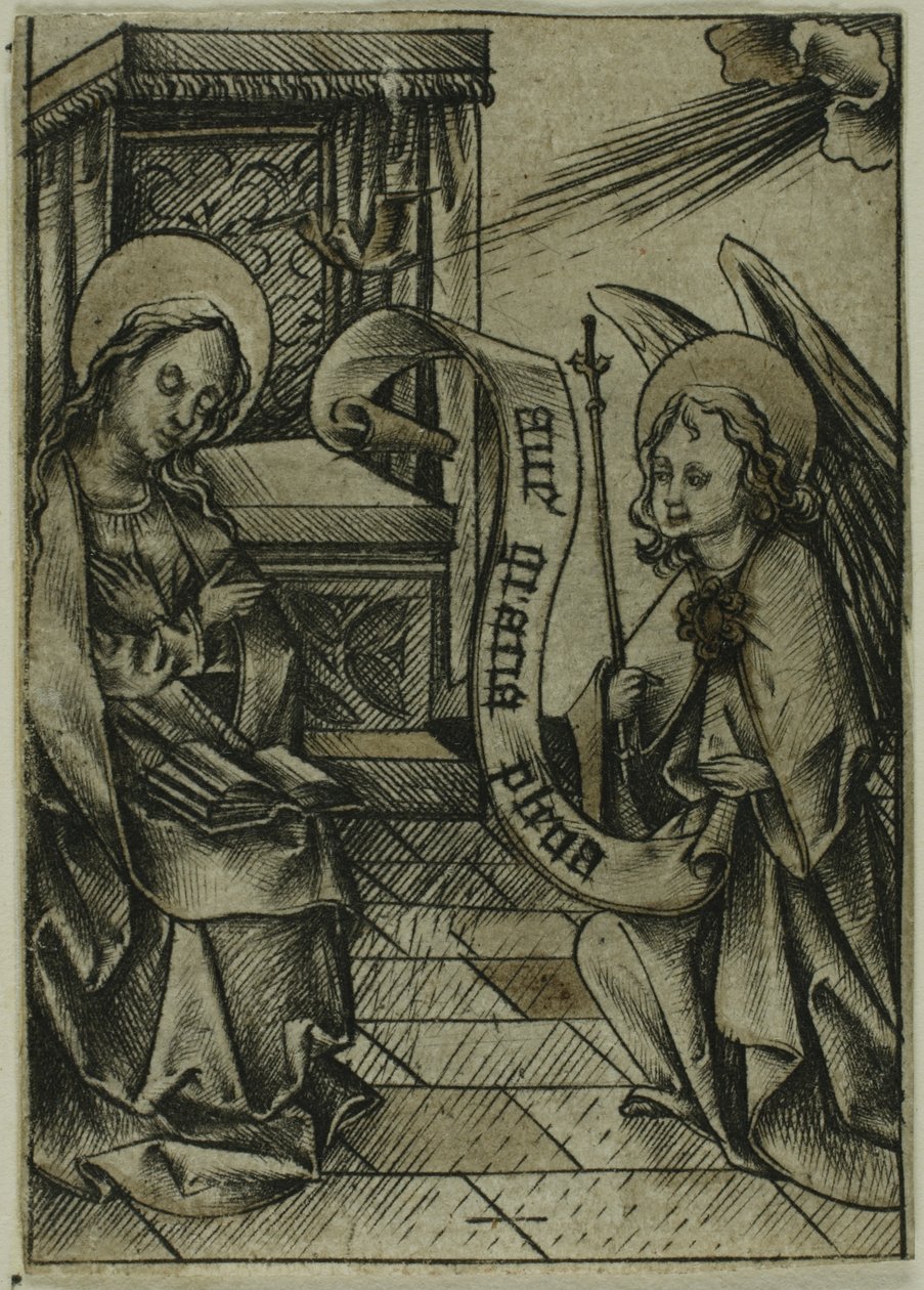 Az Annunciáció alkotó: Israhel van Meckenem the younger
