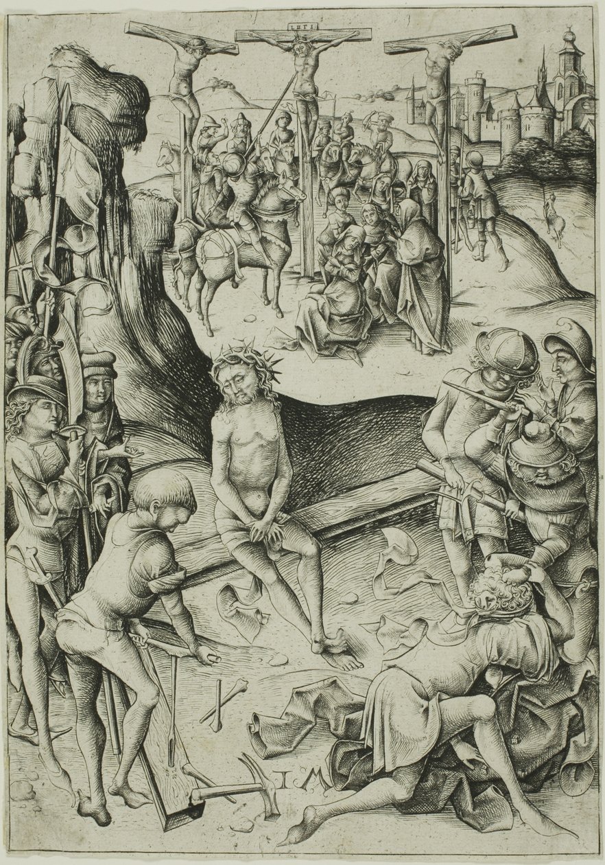 A keresztre feszítés alkotó: Israhel van Meckenem the younger