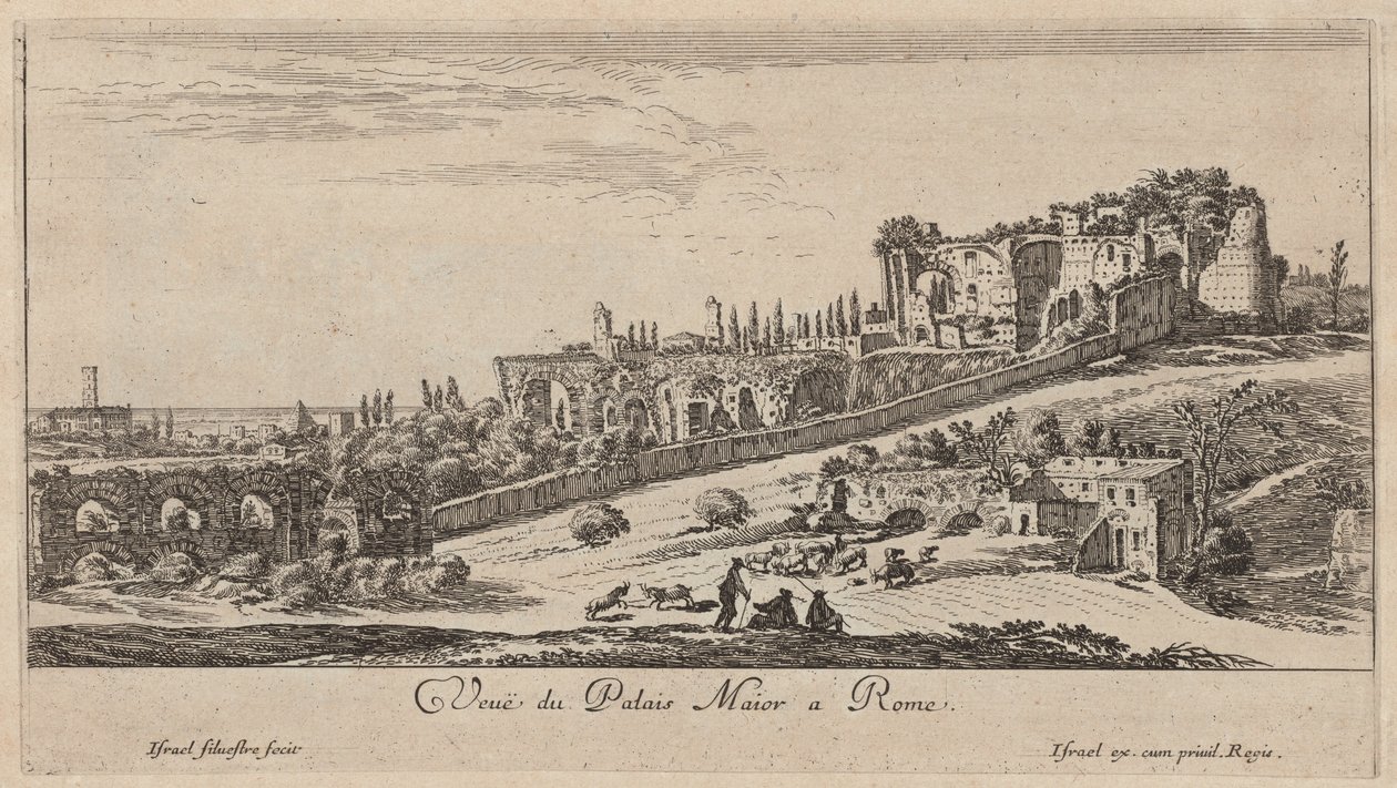 Kilátás a Palazzo Maiorra Rómában alkotó: Israël Silvestre