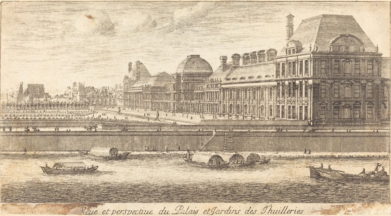 Veue et Perspective du Palais et Jardins des Tuileries alkotó: Israël Silvestre