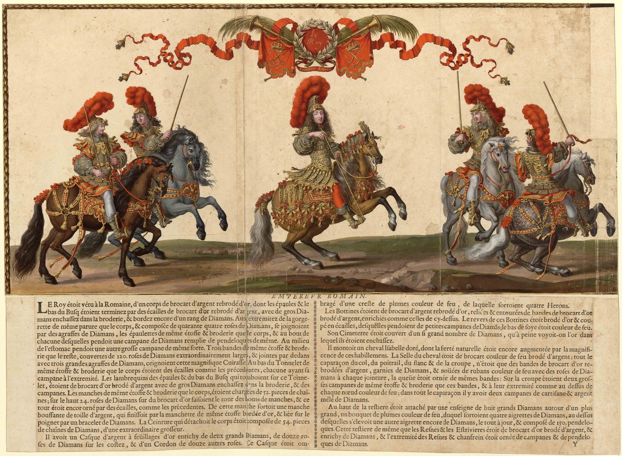 Nagy kavalkád Párizsban adták 1662-ben, 1670-ben. alkotó: Israël Silvestre the Younger