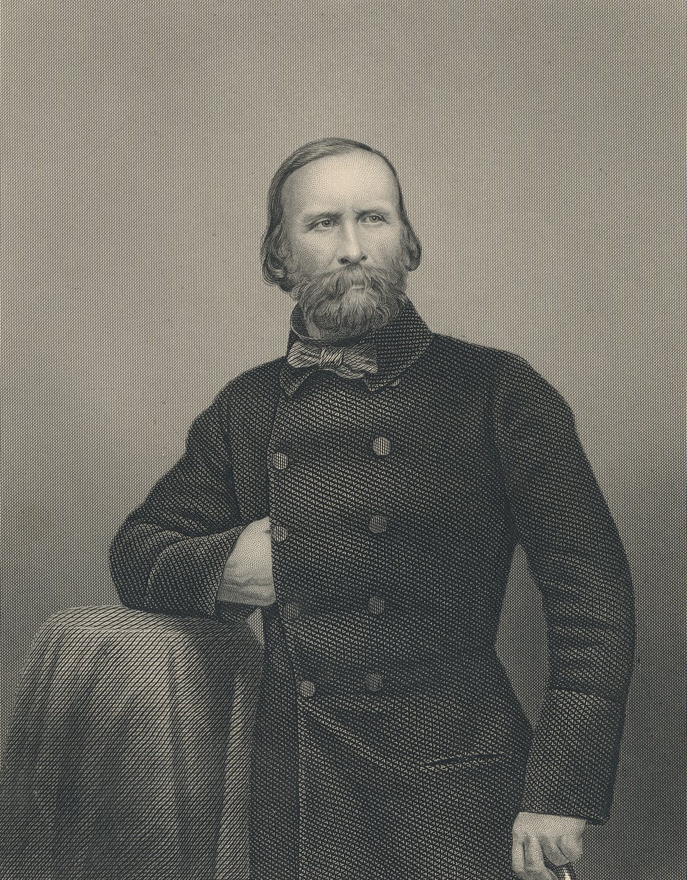 Giuseppe Garibaldi, metszett D.J Pound alkotó: Italian Photographer