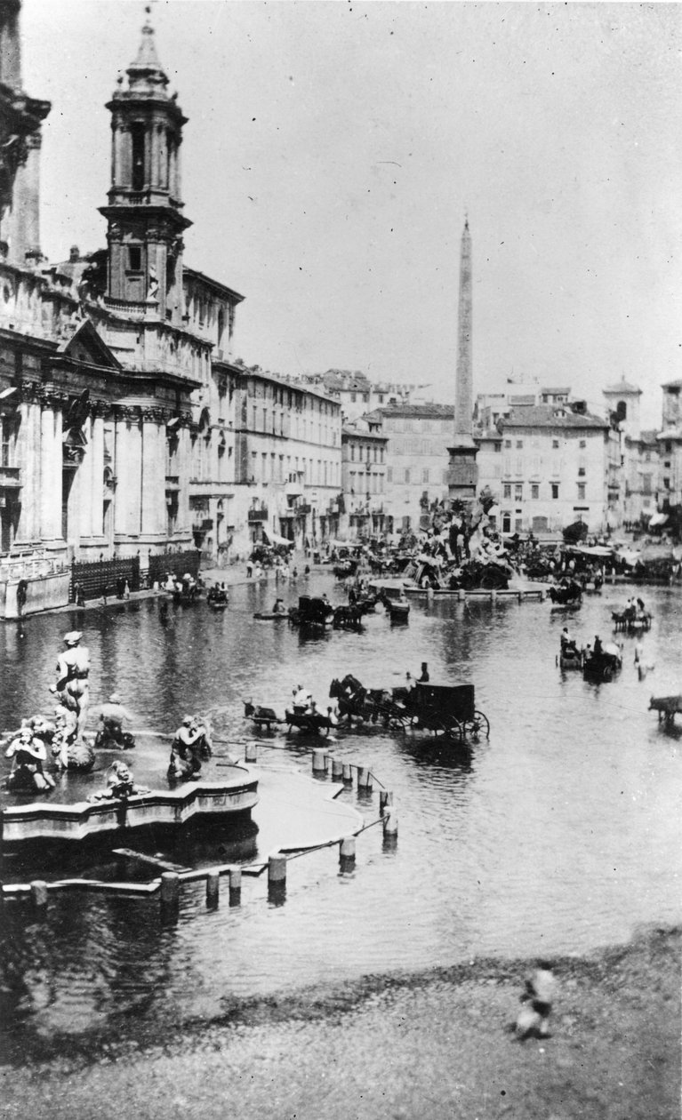 Piazza Navona, Róma, 1865 körül alkotó: Italian Photographer