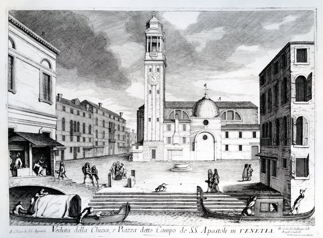 Kilátás Santi Apostolira, Velence alkotó: Italian School