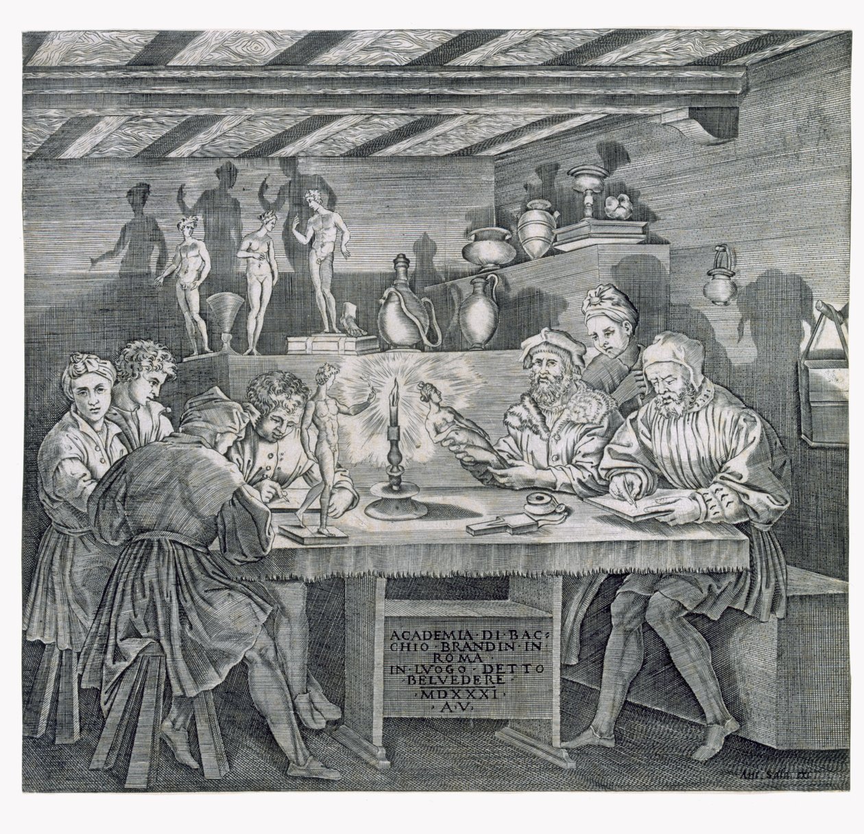 Baccio Bandinelli Akadémia a római Belvedere-ben 1531-ben alkotó: Italian School