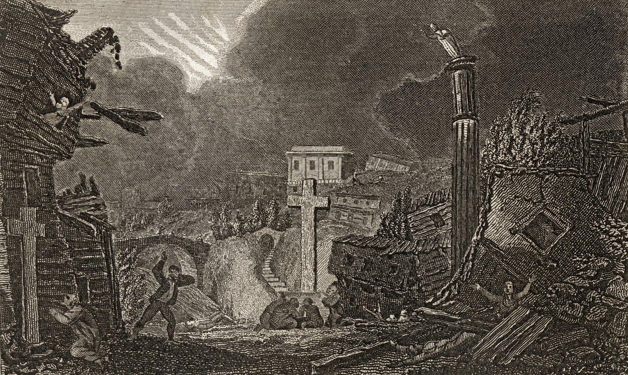 A földrengés kezdete Messinában 1783-ban alkotó: Italian School