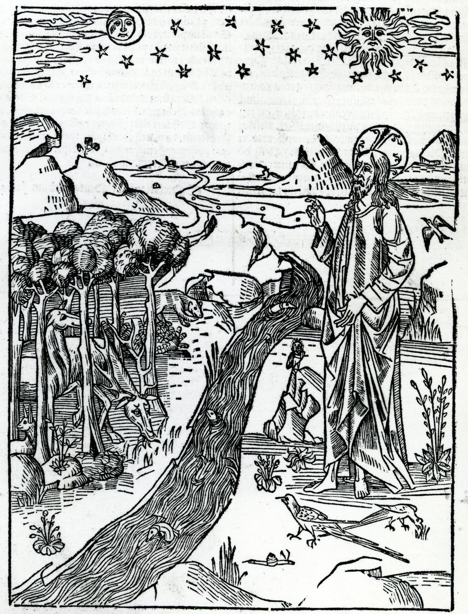 Teremtés, a Genezis első oldala, a Lugduni Bibliából, 1538 alkotó: Italian School