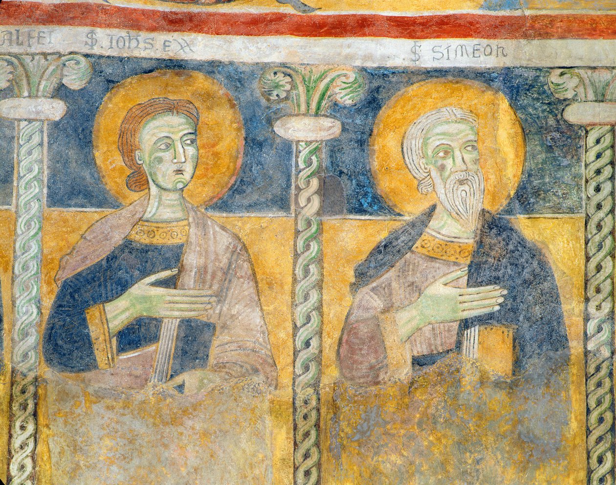 Szent János evangélista és Szent Simon részlete alkotó: Italian School