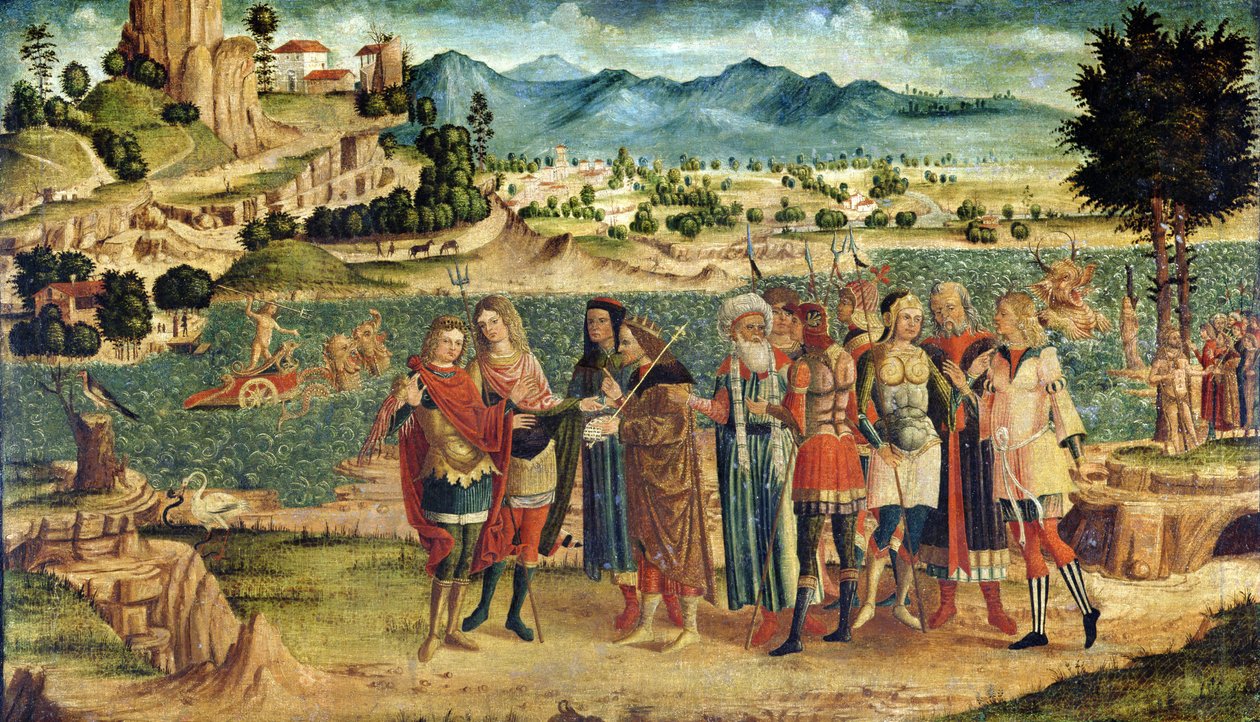 Laomedon megtagadja Apollón és Poszeidón jutalmát, 1500 körül (lásd még: 111439) alkotó: Italian School