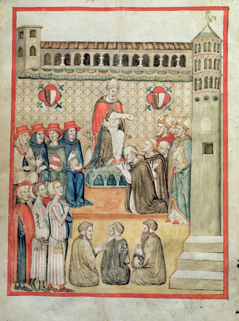 Ms 975 f.1v Egyházi Gyűlés alkotó: Italian School