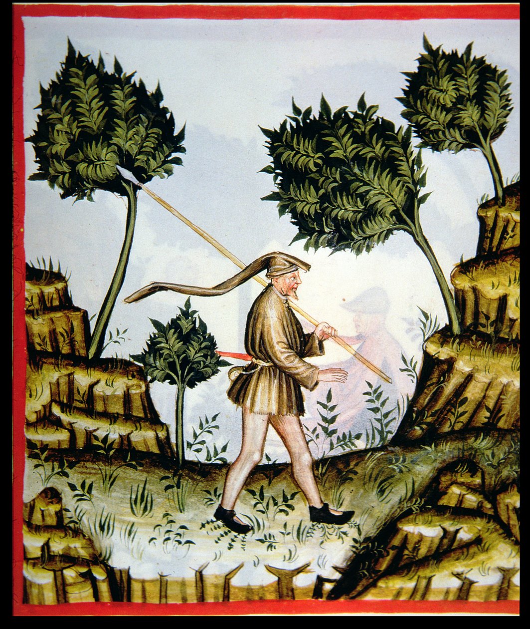 Nova 2644 fol.58r The South Wind, Tacuinum Sanitatis alkotó: Italian School