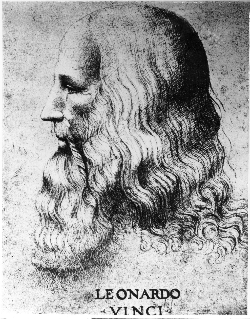 Leonardo da Vinci (1452-1519) portréja, Francesco Bartolozzi (kb. 1727-1815) metszete alkotó: Italian School