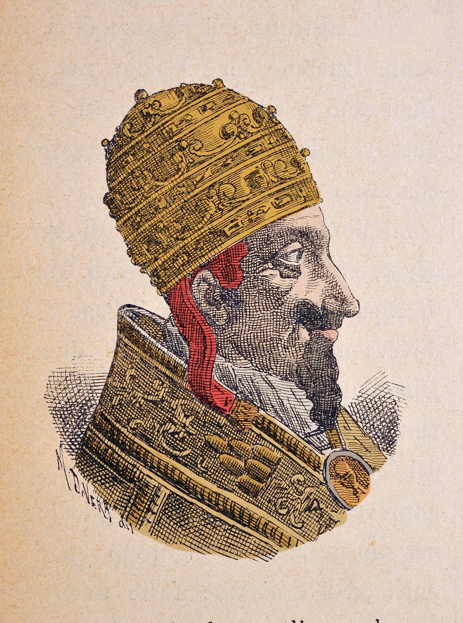 VIII. Alexandre pápa (Alexander vagy Alessandro) portréja (1689-1691), 1898 (metszet későbbi színezéssel) alkotó: Italian School