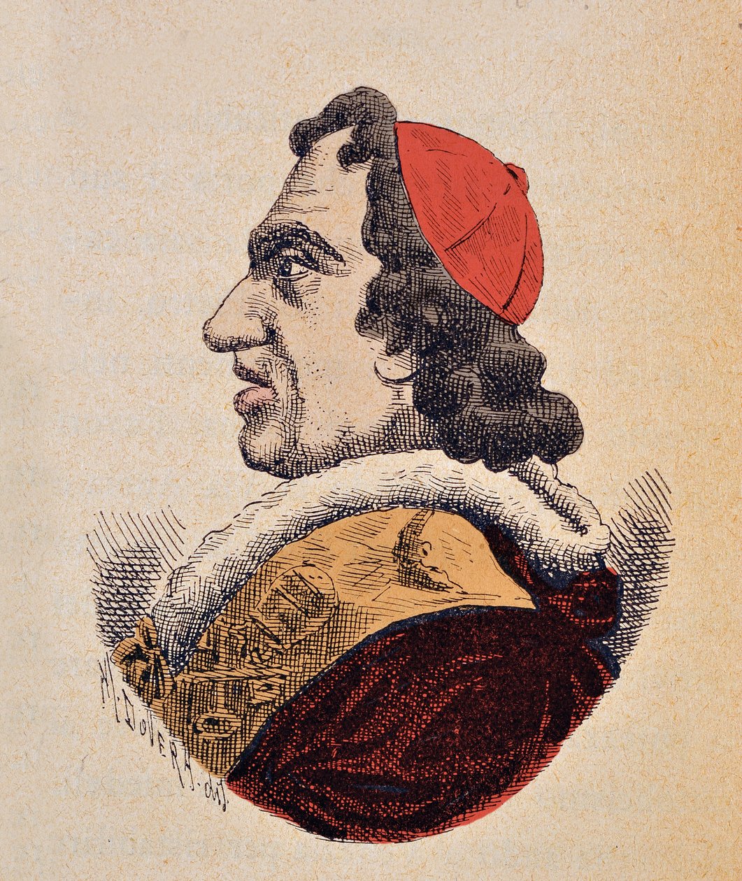 VII. Pie pápa (Pius vagy Pio) portréja (1800-1823), 1898 (metszet későbbi színezéssel) alkotó: Italian School