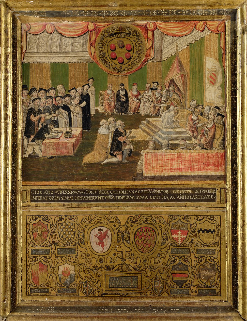 A török elleni bajnokság ratifikálása, 1570-71 alkotó: Italian School