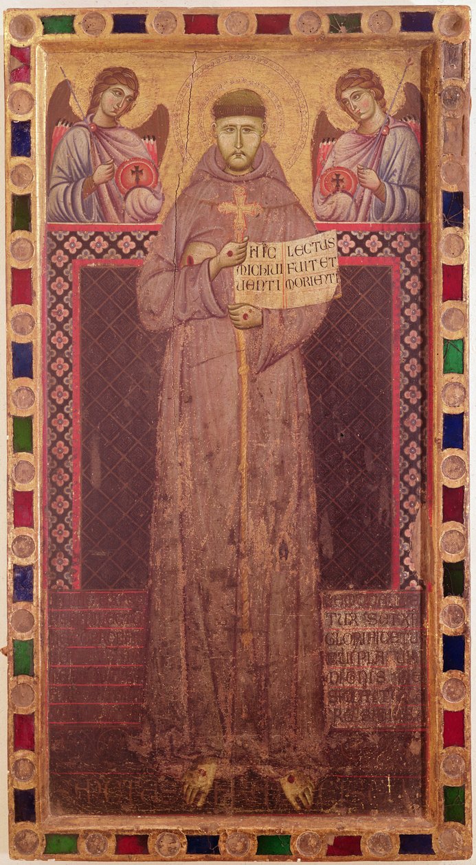 Szent Ferenc és angyalok, 1250-1300 körül (tempera a panelen) alkotó: Italian School