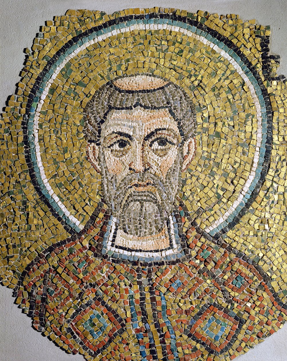Szent Ursicinus: A Bazilika Ursiana mozaiktöredéke, az egykori ravennai katedrális (moziak) alkotó: Italian School