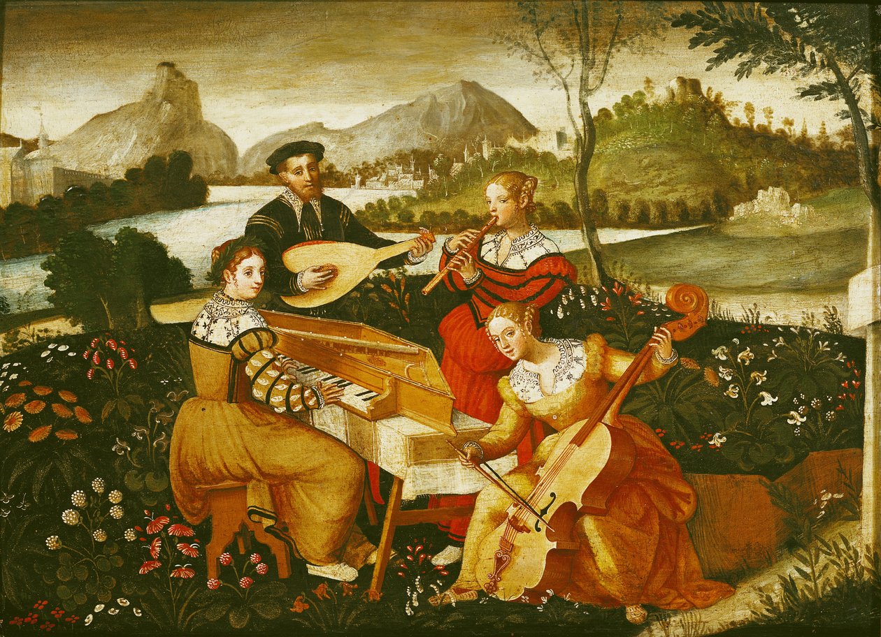 A szabadtéri koncert alkotó: Italian School