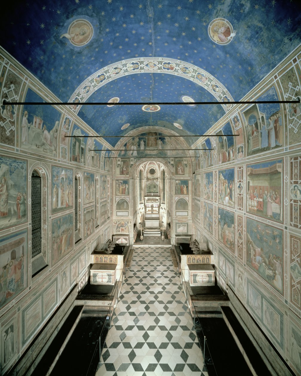 Kilátás a kápolnára a Főoltár felé, 1303-5 körül alkotó: Italian School
