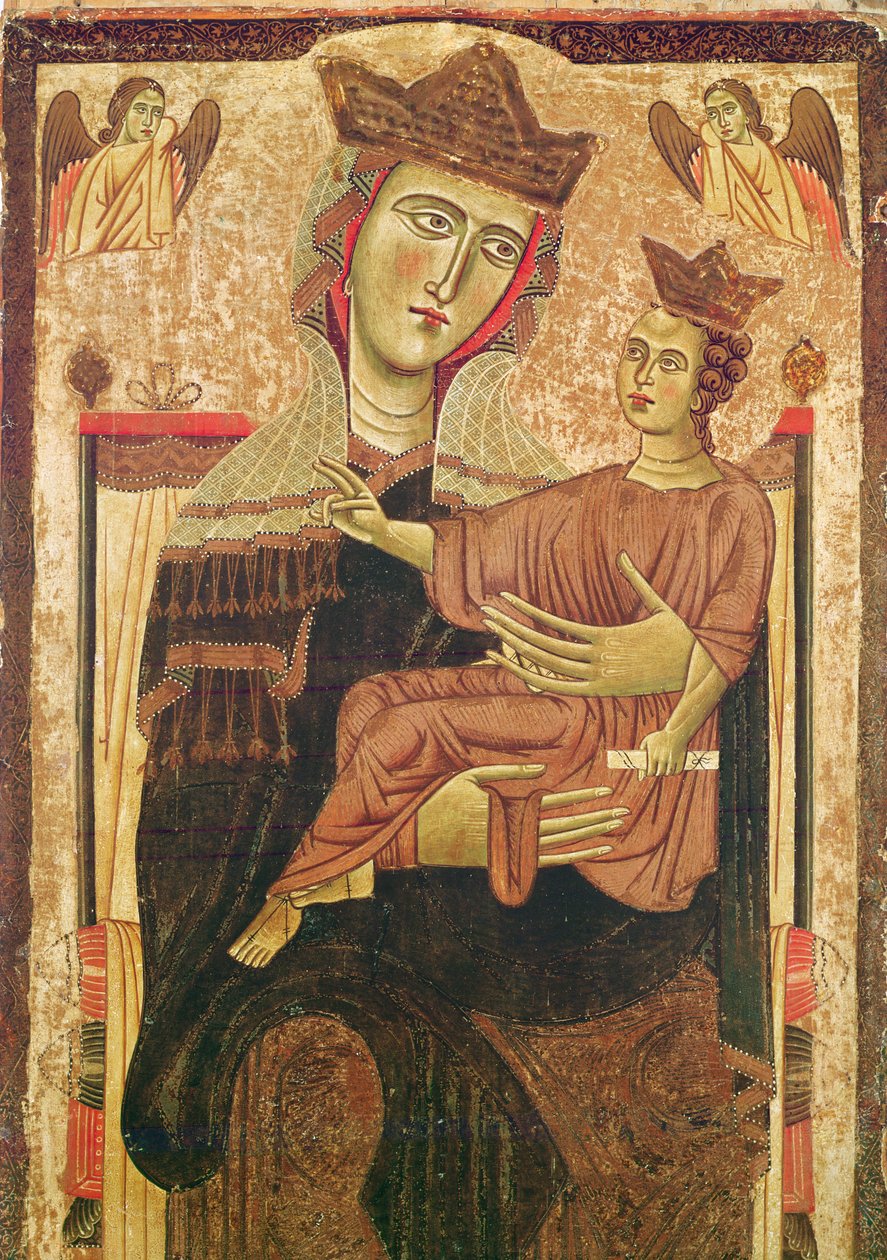 Szűz és gyermek (tempera a panelen) alkotó: Italian School