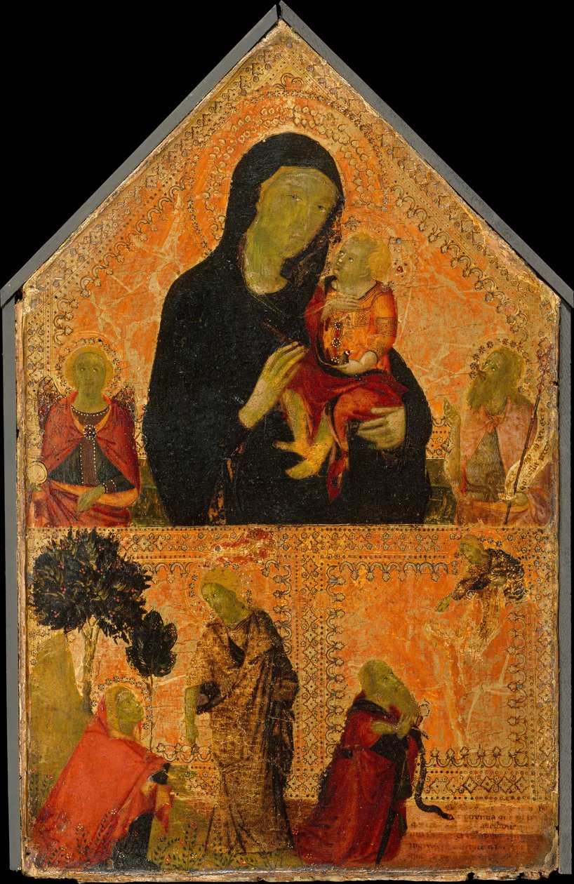 Madonna és gyermeke Szent Mihály és Keresztelő Jánossal, A Noli Me Tangere... alkotó: Italian