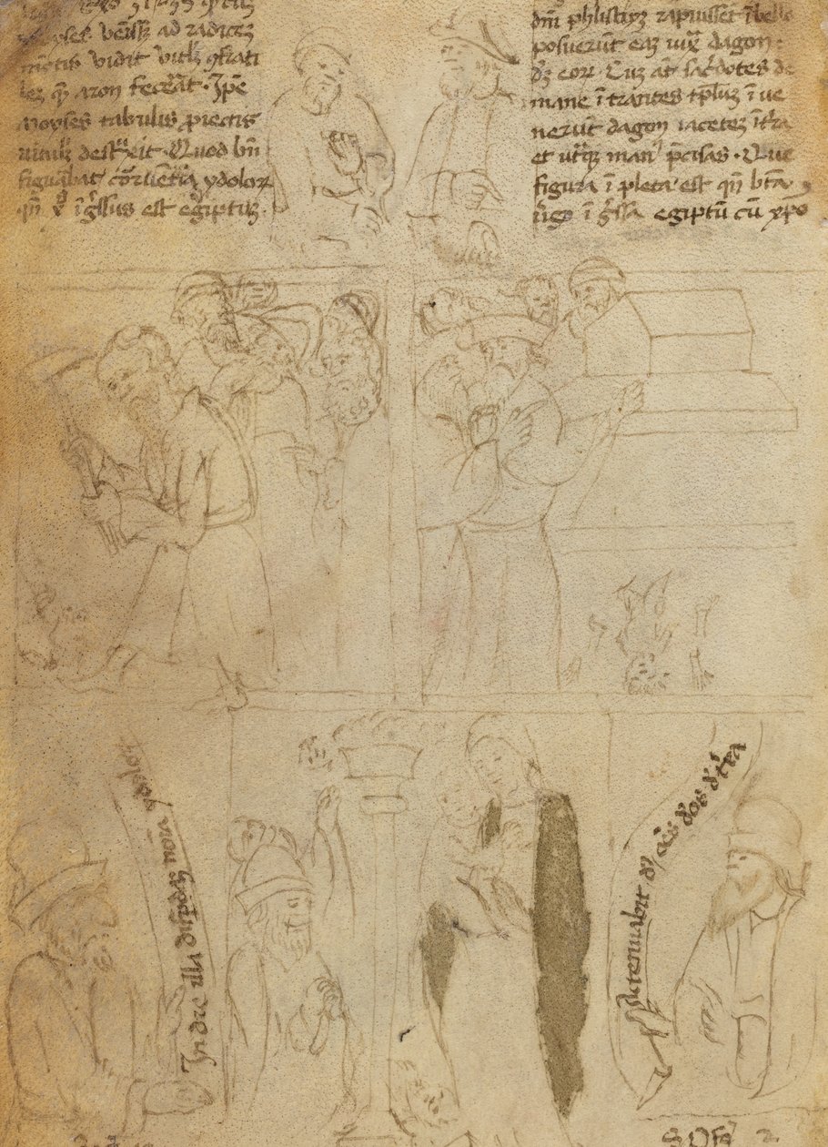 Az egyiptomi bálványok elpusztítása [verso] alkotó: Italian 15th Century