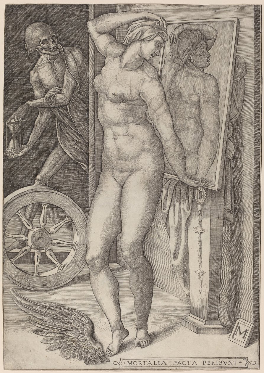 A hiúság allegóriája (Halál meglep egy nőt) alkotó: Italian 16th Century