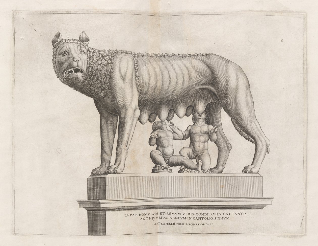 Capitolium Farkas Romulusszal és Remusszal alkotó: Italian 16th Century