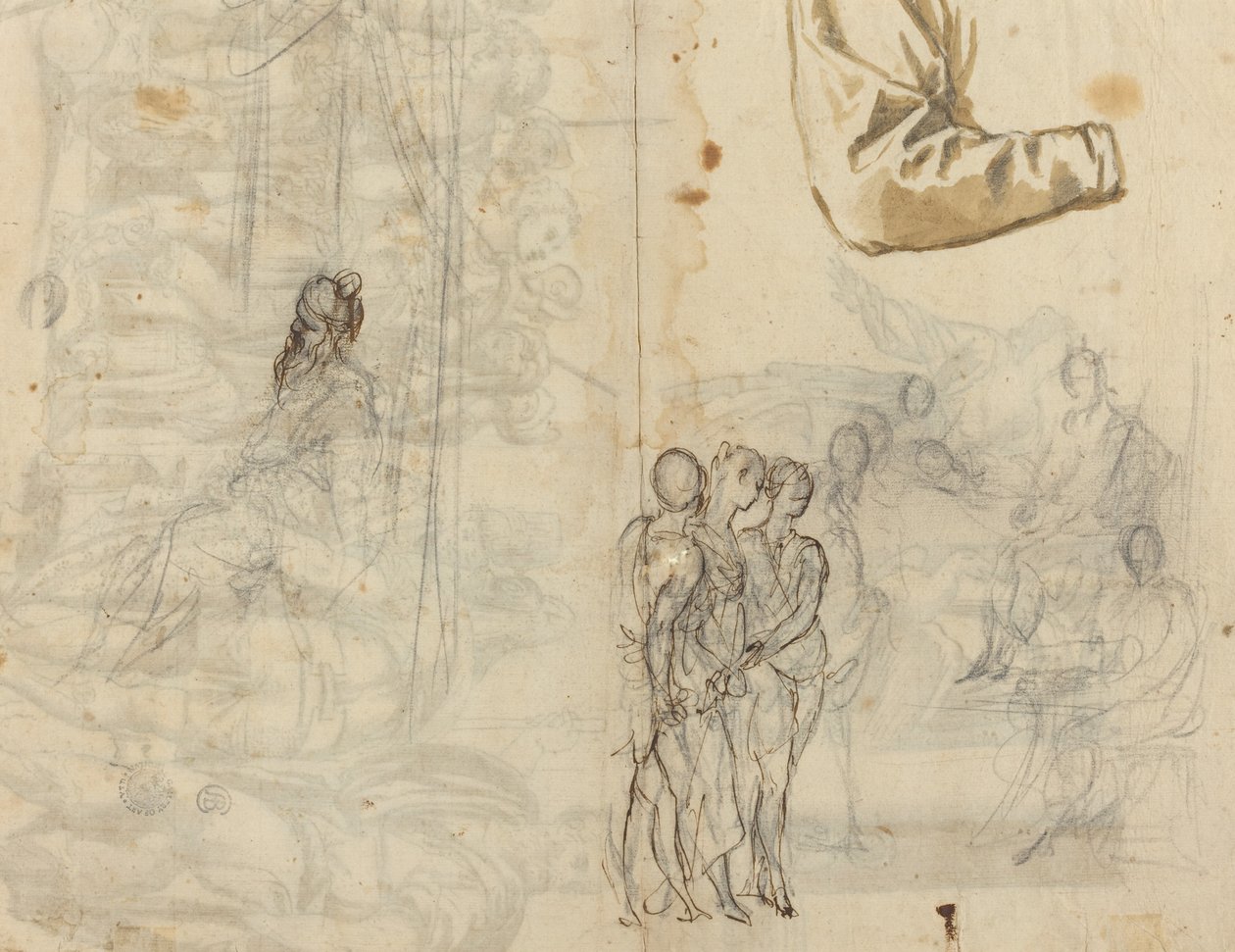 Másolat egy történelmi festmény után Paolo Veronese köréből [recto] alkotó: Italian 16th Century