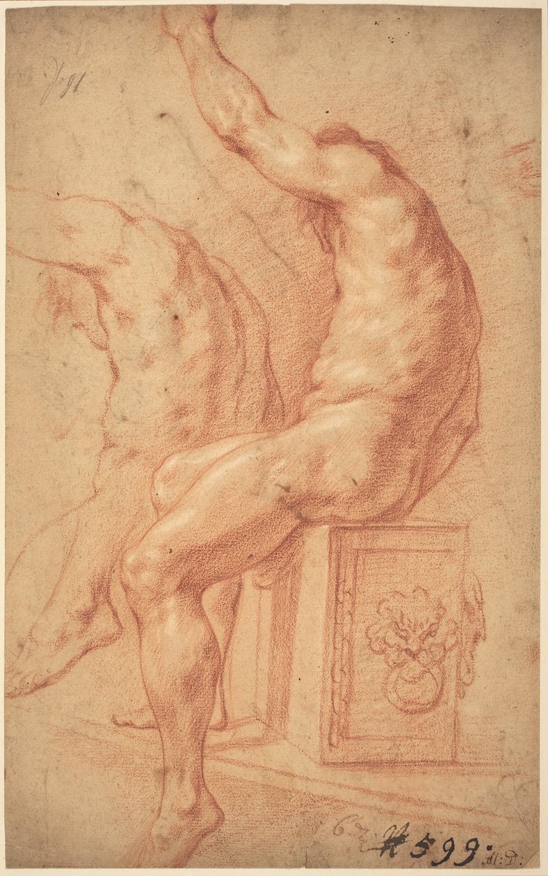 Egy ülő akt alkotó: Italian 17th Century