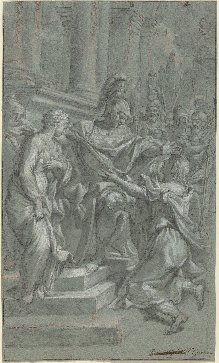 Scipio visszaállítja a foglyát a szeretőjének alkotó: Italian 17th Century