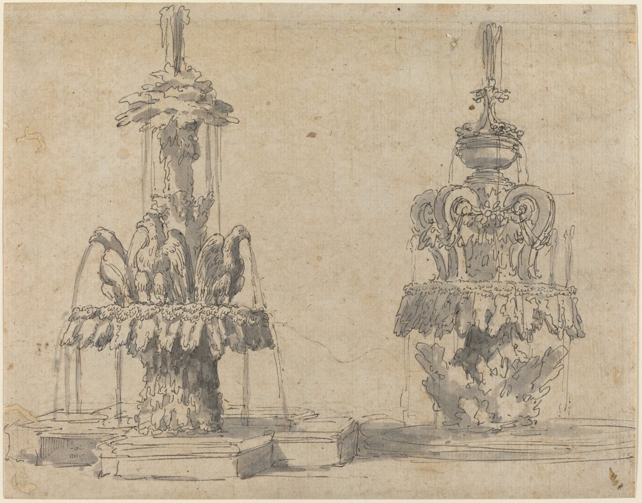 Két szökőkút alkotó: Italian 17th Century