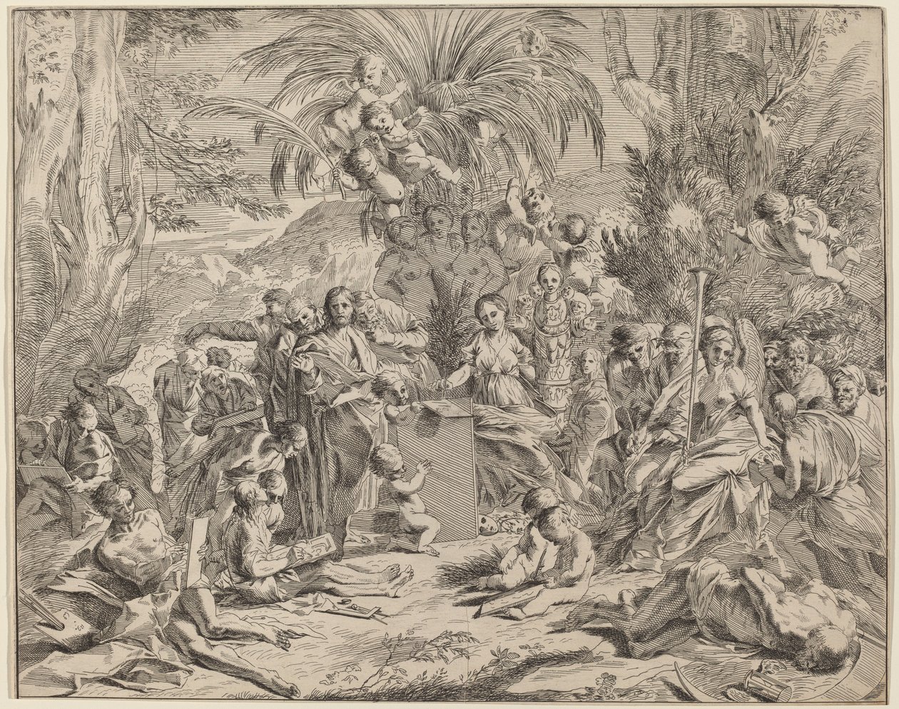 A festészet allegóriája alkotó: Italian 17th Century, after Pietro Testa