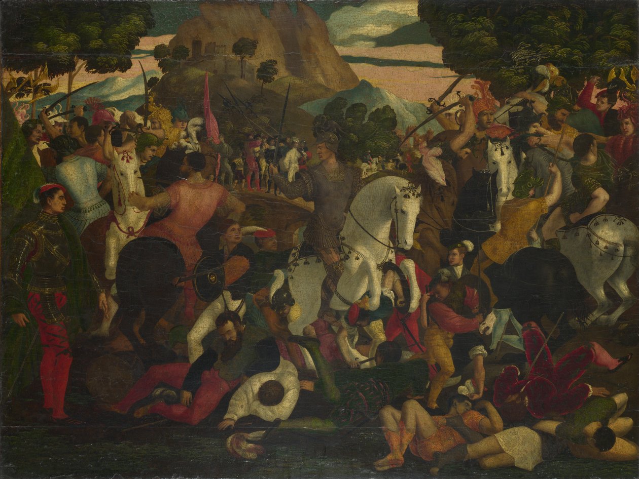 Egy csata, 1530-as évek alkotó: Italian Master