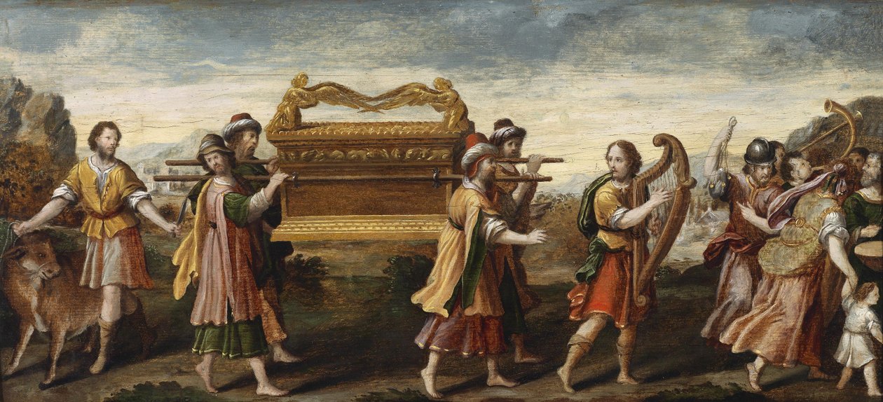 Dávid király, aki a frigyládát viszi Jeruzsálembe, 16. század eleje. alkotó: Italian Master