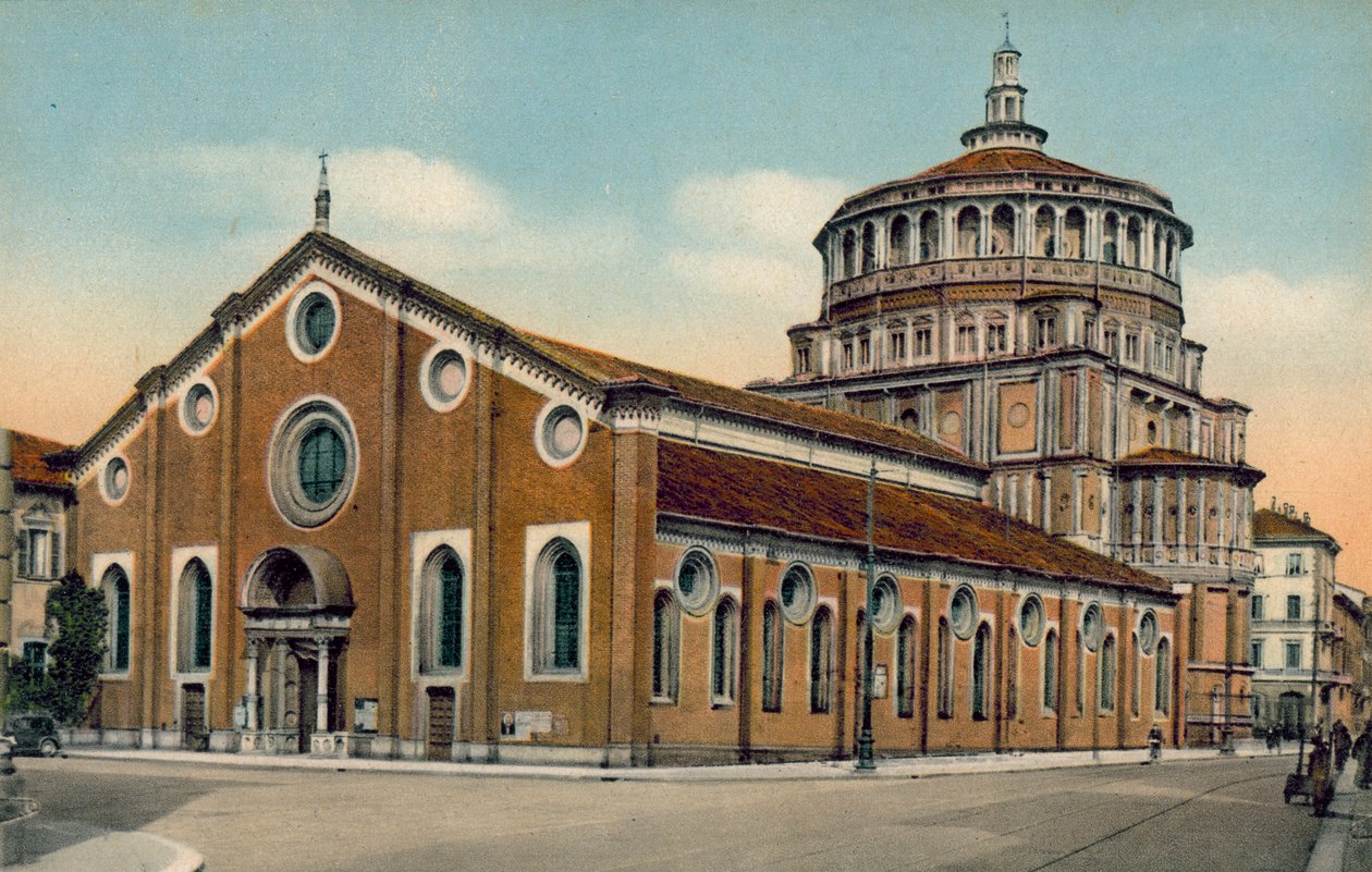 Milánó / Milánó: S Maria della Grazie templom (színes fotó) alkotó: Italian Photographer