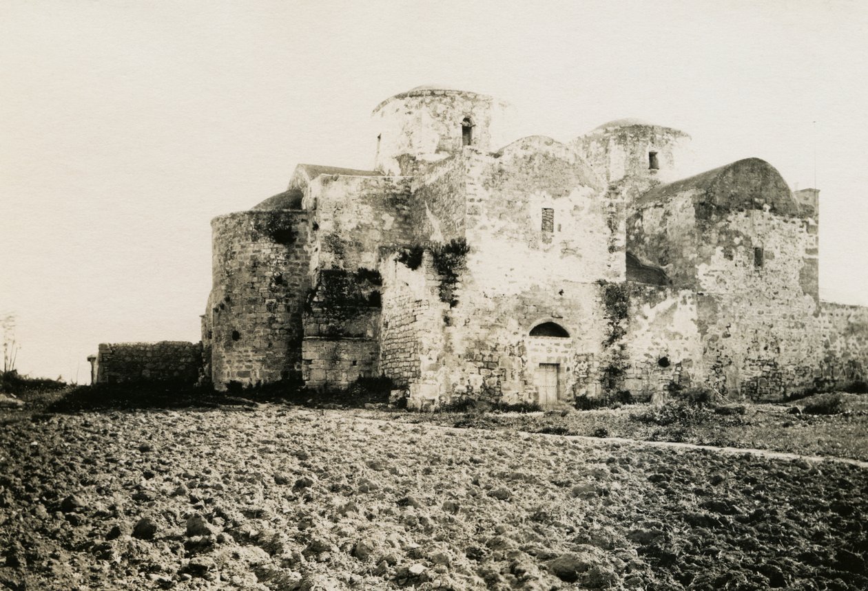 Agios Varnavas kolostor, Engomi, Ciprus, fénykép: Camille Enlart, Párizs alkotó: Italian Photographer