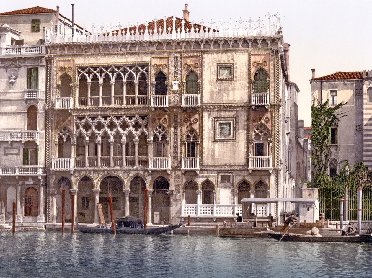 Palazzo Santa Sofia, avagy Ca dOro a velencei Canal Grandén, 1890-1900 alkotó: Italian Photographer