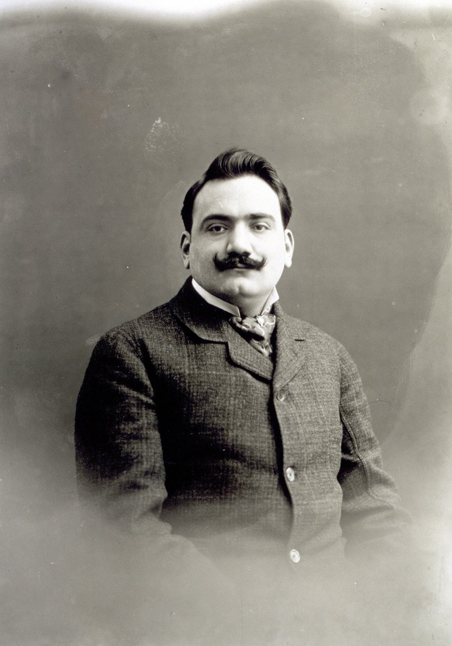 Enrico Caruso portréja, 1900 körül alkotó: Italian Photographer