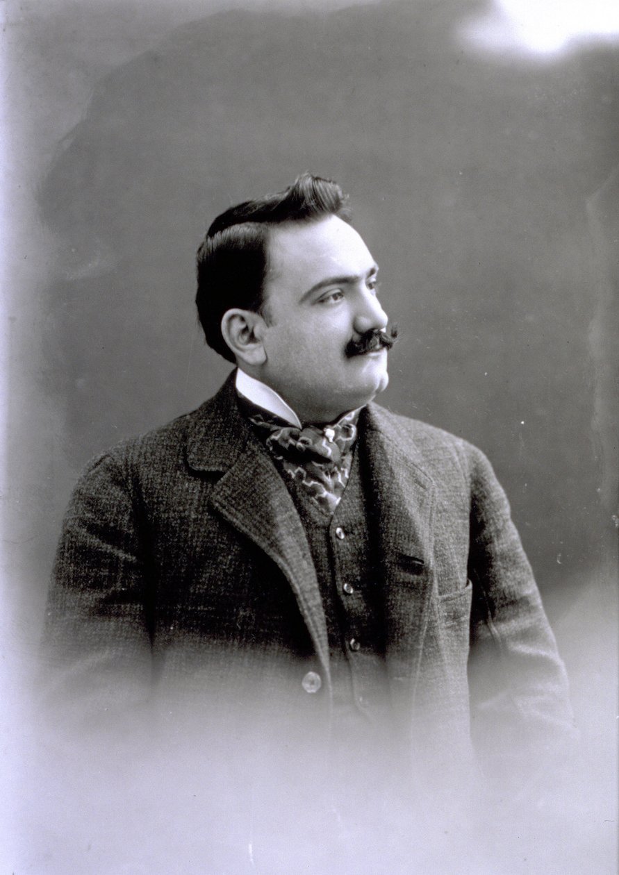 Enrico Caruso portréja, 1900 körül alkotó: Italian Photographer