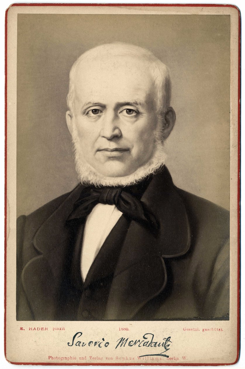 Saverio Mercadante (1795-1870) olasz zeneszerző portréja. alkotó: Italian Photographer