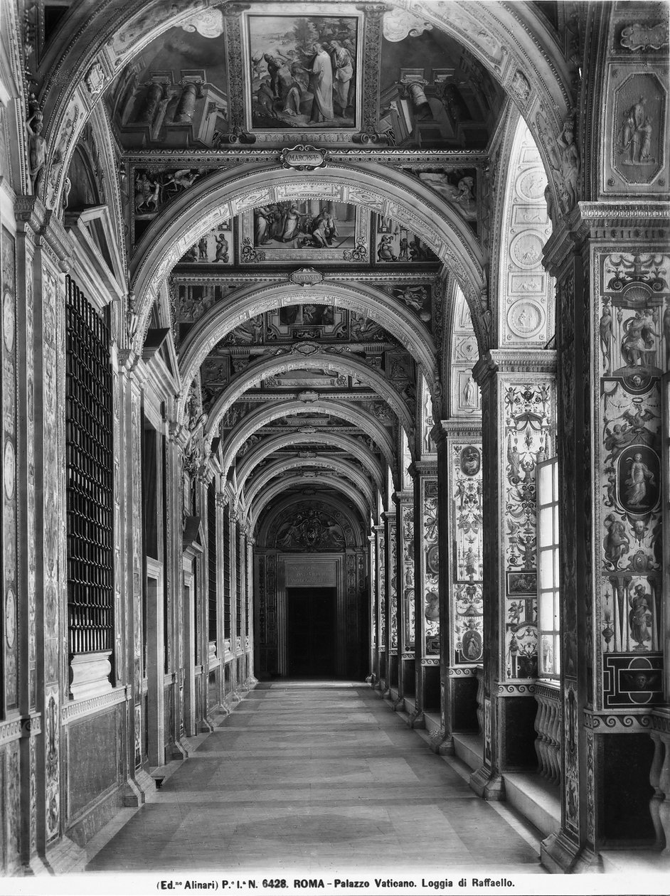 Raphael loggia, Vatikáni Palota, Vatikánváros (f/w fotó) alkotó: Italian Photographer