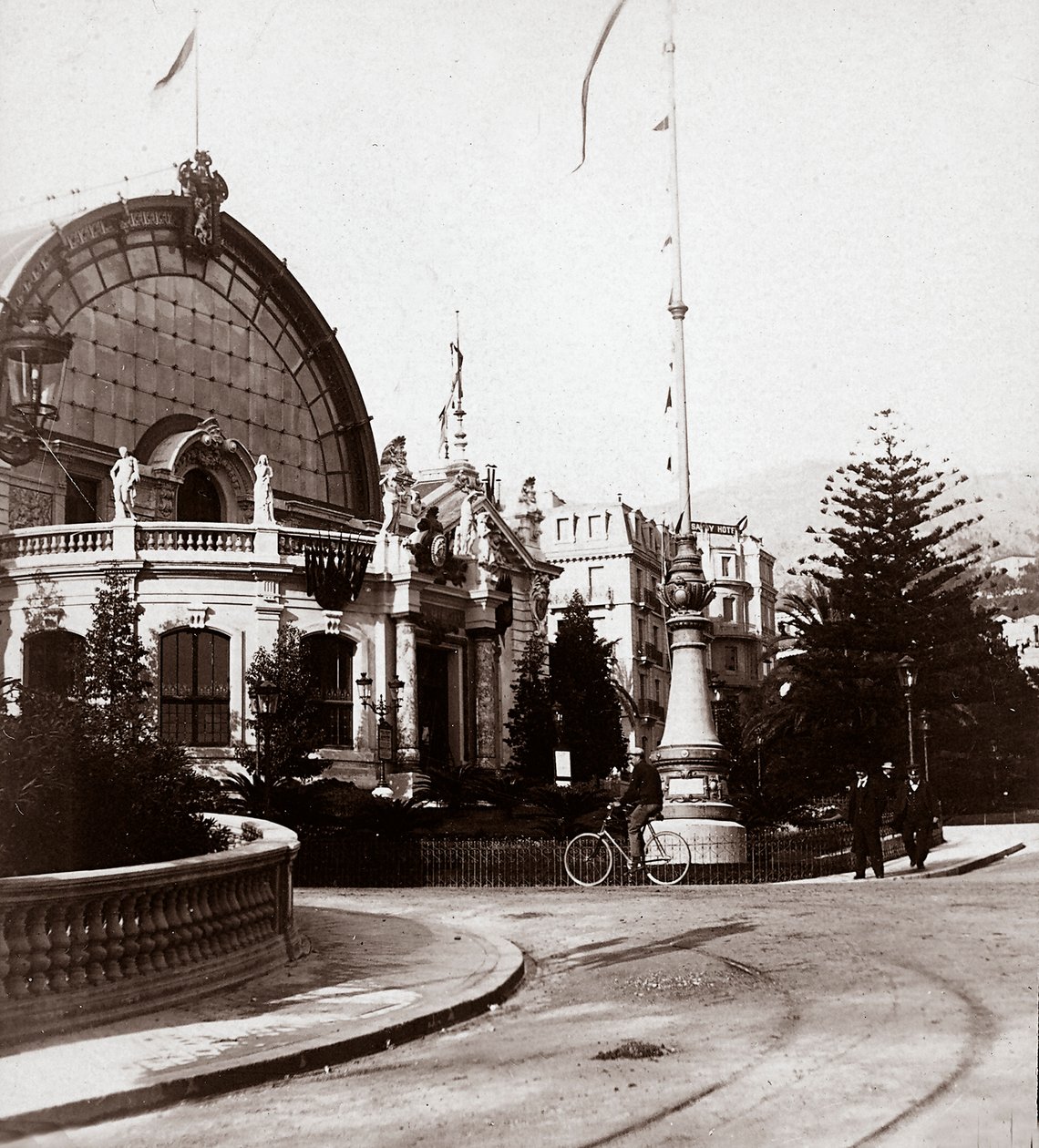 A Montecarlói Képzőművészeti Kiállítás bejárata, 1898, 1898.02.25 (f/w fotó) alkotó: Italian Photographer