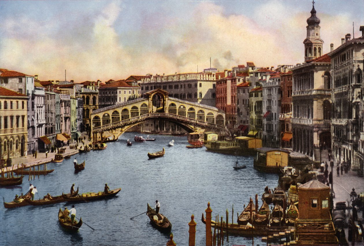 Venezia / Velence: Rialto-híd (színes fénykép) alkotó: Italian Photographer