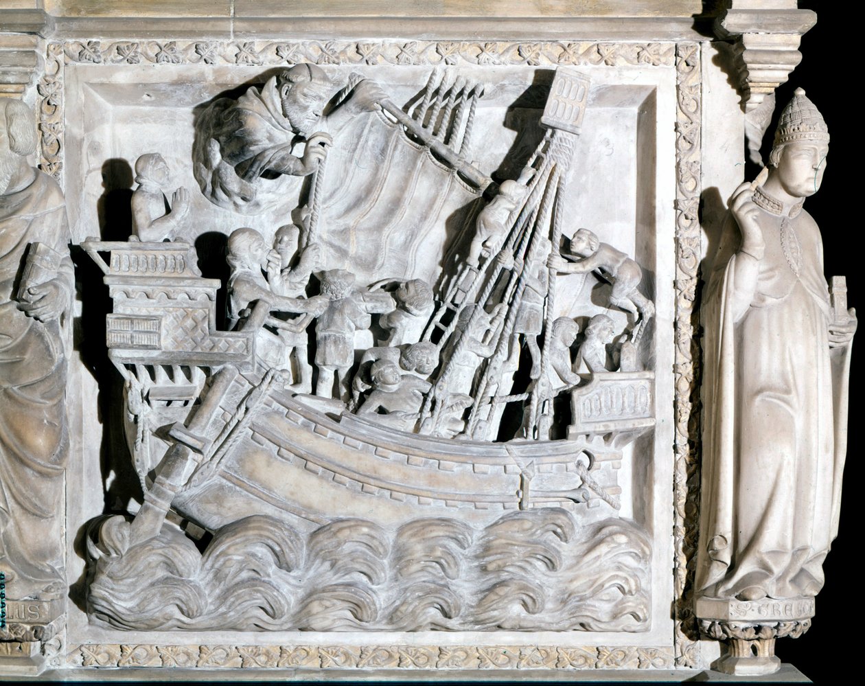 14. századi hajó. Szent Eustorgio templom Milánóban. alkotó: Italian School