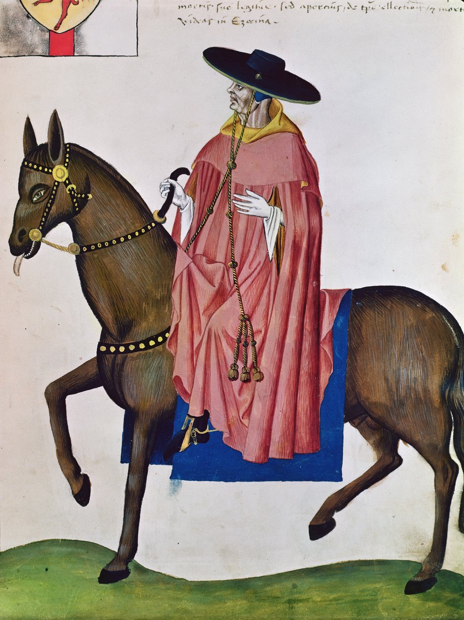 Egy püspök, a Codex Capodilistából (vellum) alkotó: Italian School