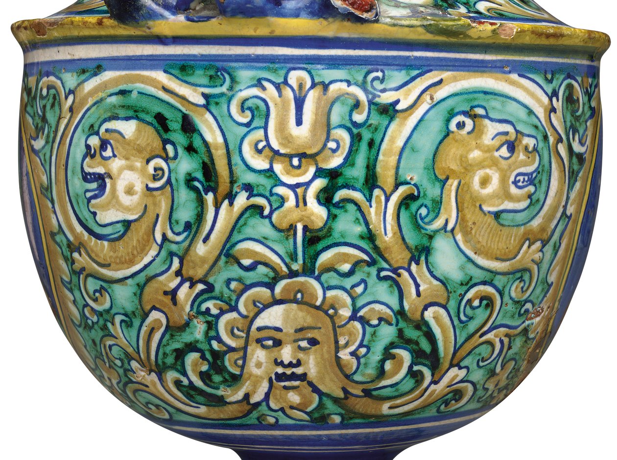 Egy Deruta maiolica kétnyeles váza, 1525-50 körül alkotó: Italian School